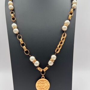 CHANEL Vintage 24k Gold Plated Necklace